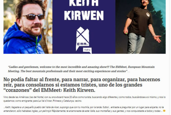 Artículo del EMMeet Vielha sobre Keith Kirwen.